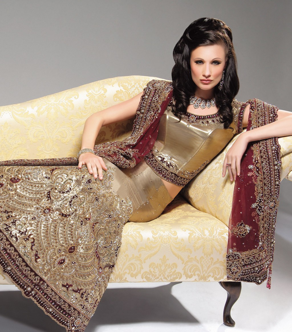 blazing twin combination designer bridal Lehenga