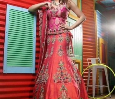 balletic Combination of Light Tomato With Hot Pink designer bridal lehenga 1 balletic Combination of Light Tomato With Hot Pink designer bridal lehenga