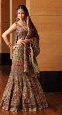 ravishing multicolored  hand work embroidered designer bridal Lehenga