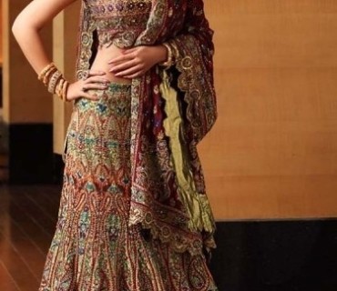 ravishing multicolored hand work embroidered designer bridal Lehenga 1 ravishing multicolored hand work embroidered designer bridal Lehenga