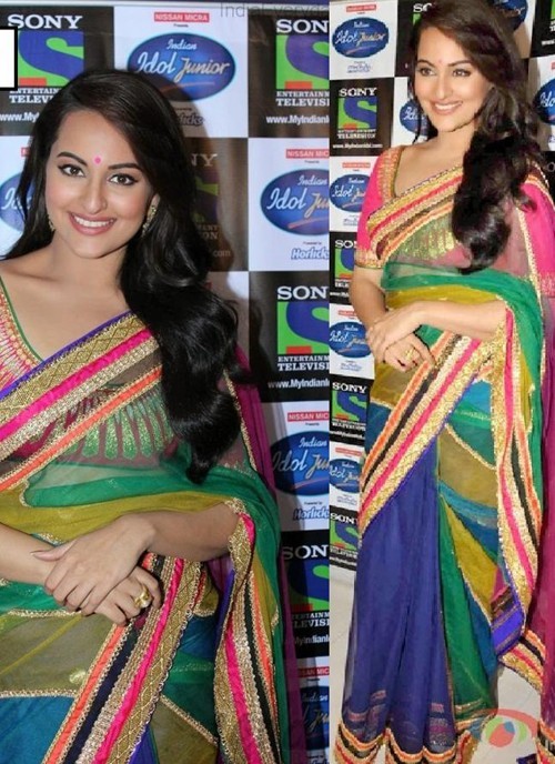 fabulous Multicolor designer bollywood Saree With border Work