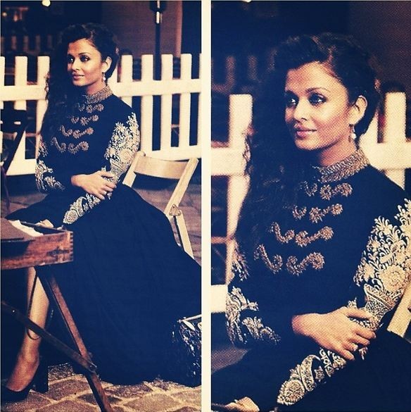 enticing royal blue Aishwarya Rai dress