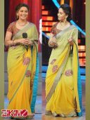 Madhuri In lemon Saree