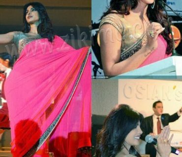 Priyanka Chopra in Pink saree