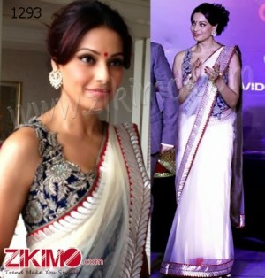 Bipasa Basu IIFA 2013 white Saree