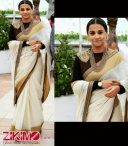 Vidya Canns White Saree