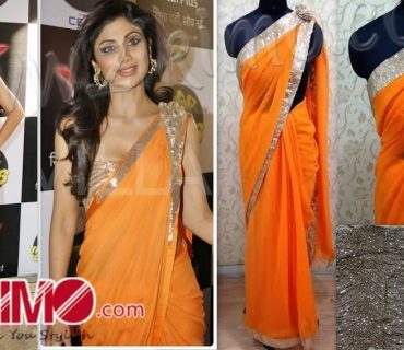 shilpa shetty nach baliye orange saree