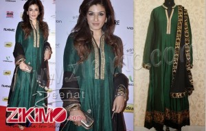 RAVEENA TANDONN GREEN designer suit