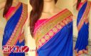 Designer blue Saree