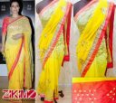 Kajol yellow  Red georgette sare