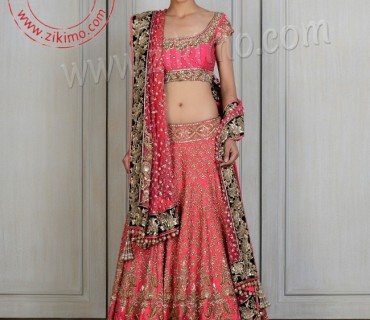 Pretentious Georgette Embroidered Pink Bridal Lehenga With Hand Work 1 Pretentious Georgette Embroidered Pink Bridal Lehenga With Hand Work