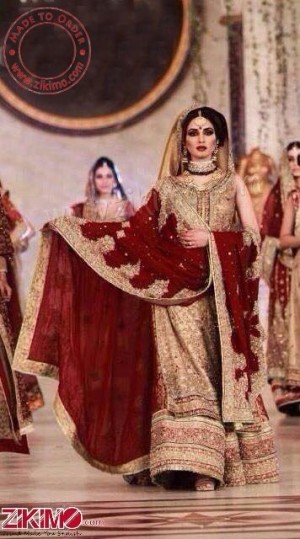 Be The Diva With This Maroon Pakistani Bridal Lehenga