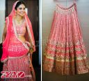 Stylish Pink Cut Dana and Gotta Work Wedding Wear Lehenga