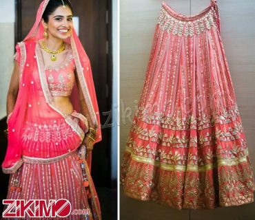 Stylish Pink Cut Dana and Gotta Work Wedding Wear Lehenga 1 Stylish Pink Cut Dana and Gotta Work Wedding Wear Lehenga