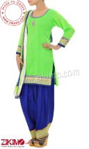 Extra Ordinary Green Chanderi Salwar Kameez