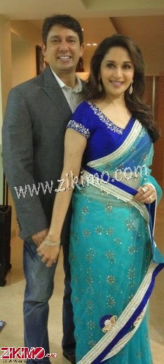 Madhuri Sky Blue Saree