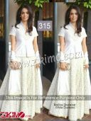Malaika arora White Georette Replica lehenga