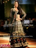 Malaika Arora Khan Black Net Party Wear Lehenga