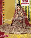 Splendiferous Maroon Lehenga based on Jarkan,Antique nakshi with stone work
