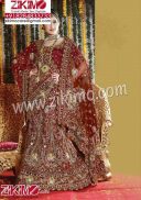 Ostentatious Wedding Lehenga Jarkan Jall Golden nakshi