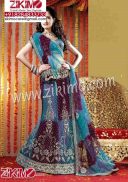 Blue Magenta Lehenga with silver chandla cutdana and stone work