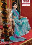 Spectacular Blue Lehenga Based on Silver cutdana work with stone touching