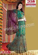 Green Lehenga based on sequince and cutdana work and stone work