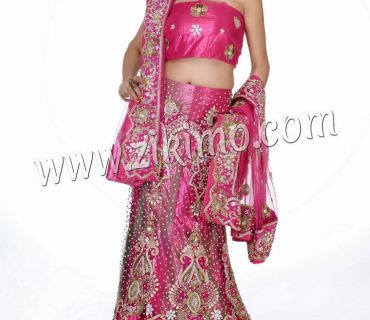 Gorgeous Pink Indian Ethnic Wedding Lehenga with beads, cutdana work 1 Gorgeous Pink Indian Ethnic Wedding Lehenga with beads, cutdana work