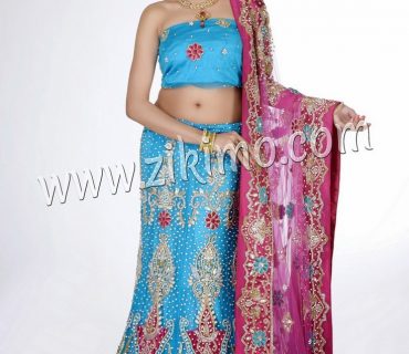 Mesmerize your Wedding with Blue and Pink shade Lehenga having beads, cutdana work 1 Mesmerize your Wedding with Blue and Pink shade Lehenga having beads, cutdana work