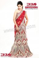Maroon Lehenga wh  jarrkan Jall with mango nakshi