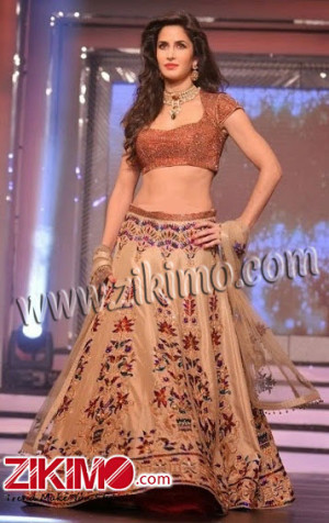 Katrina kaif golden lehenga