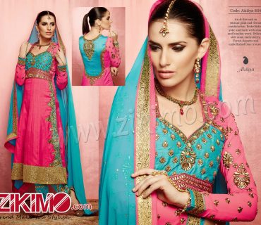 Kimora 804 Pink Heavy Embroidered Party Wear Suit 1 Kimora 804 Pink Heavy Embroidered Party Wear Suit