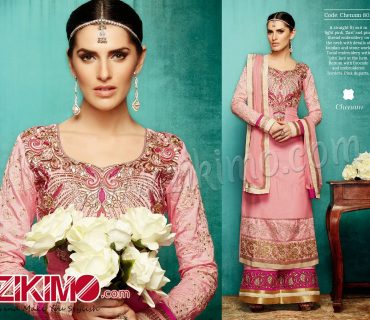 Kimora 805 Light Pink Heavy Embroidered Party Wear Suit