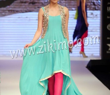 Sky Blue And Pink Contrast High-Low Style Suit 1 Sky Blue And Pink Contrast High-Low Style Suit