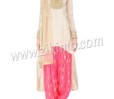 Up Down Style Grey And Pink Salwar Suit 1 Up Down Style Grey And Pink Salwar Suit