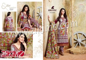 Exotic Maroon and Multicolor Digital Printed Pashmina Embroidered Un-stitched Party Wear/Daily Wear Straight Suit With Pashmina Shawl 3982