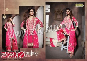 Khwaish Fantasy Pink and Beige Georgette and Net With Chiffon Heavy Dupatta Party Wear/Daily Wear Semi Stitched Designer Suit 5902