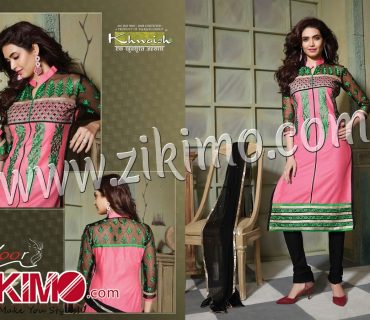 Khushika Hoor Black And RosePink Pure Cotton Straight Suit 6006 1 Khushika Hoor Black And RosePink Pure Cotton Straight Suit 6006