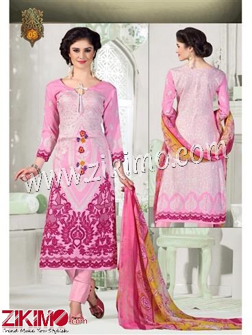 Pink and White Satin Cotton Chiffon Dupatta Un-stitched Straight Suit 05 1 Pink and White Satin Cotton Chiffon Dupatta Un-stitched Straight Suit 05