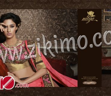 Nitya Pink and LightBrown Designer Party Wear Georgette Sarees with Blouse Piece 2009 1 Nitya Pink and LightBrown Designer Party Wear Georgette Sarees with Blouse Piece 2009