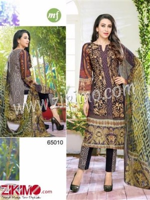 Beige and Black Embroidered Cotton Satin Unstitched Party Wear Pakistani Suit