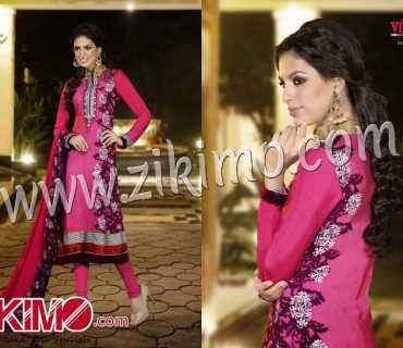 Vipul DarkMagenta and HotPink Georgette Embroidered Semi-stitched Straight With Chiffon Dupatta Suit 6104 1 Vipul DarkMagenta and HotPink Georgette Embroidered Semi-stitched Straight With Chiffon Dupatta Suit 6104