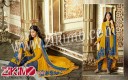 Zikimo Diwani Mastani 1209 Mustard Blue Embroidered Party Wear High Low Style Pants/Palazzo/Patiala Salwar Suit With Chiffon Dupatta
