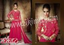 Zikimo Eternal 145 DarkPink Embroidered Georgette Party Wear/Wedding Wear Semi-stitched  A Line Anarkali Suit