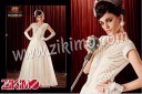 Zikimo Heroine 5085 Off White Net Chiffon Embeoidery Work Wedding Wear Anniversary Evening Prom Gown