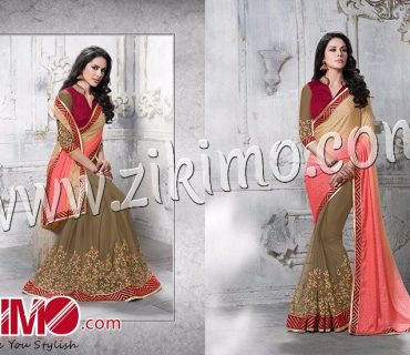 Zikimo Mudra 8820 Grey With Pink Designer Embroidery Work Georgette Silk Wedding Party Wear Saree 1 Zikimo Mudra 8820 Grey With Pink Designer Embroidery Work Georgette Silk Wedding Party Wear Saree