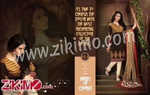 Zikimo Nakshatra 1005 Coffee and Ivory Daily Wear Heavy Banglori Printed Salwar Suit