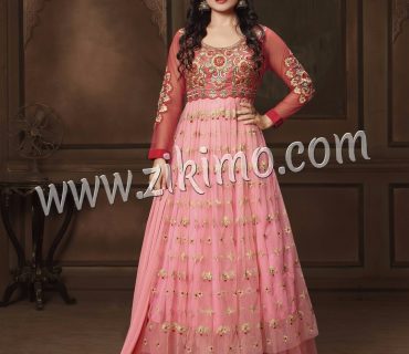 Big Boss Rimi Sen Pink Net Embroidered Wedding/Party WearAnarkali Suit 901 1 Big Boss Rimi Sen Pink Net Embroidered Wedding/Party WearAnarkali Suit 901