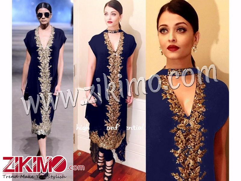Rai Party Wedding Wear Navy Blue Georgette With Embroidery Palazzo Aishwarya Rai Party Wedding Wear Navy Blue Georgette With Embroidery Palazzo Pants Style Unsched Suit