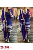 Designer Blue Georgette with Embroidery  Un-stitched Party Wear Palazzo/Pants/Chudidar Suit With Nazneen Dupatta